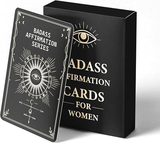 52 Positive Badass Affirmation Cards for Daily Inspiration and Mindfulness – Self Care Motivation Deck, Perfect Inspirational Gift for Women & Coworks