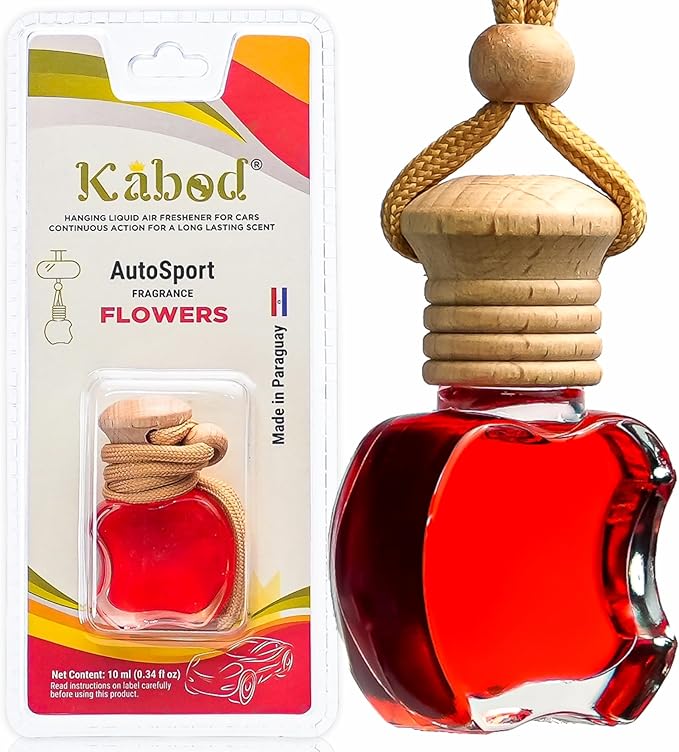 Kabod Flowers Hanging Car Air Freshener | Essential Oil Diffuser Inspired by Kenzo | Elegant Floral Scent | Natural Odor Eliminator | Long-Lasting Fragrance | 10 ml