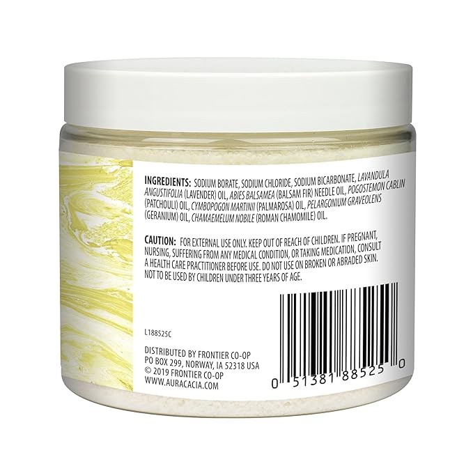 Aura Cacia Aromatherapy Mineral Bath, Tranquil Chamomile, 16 ounce jar