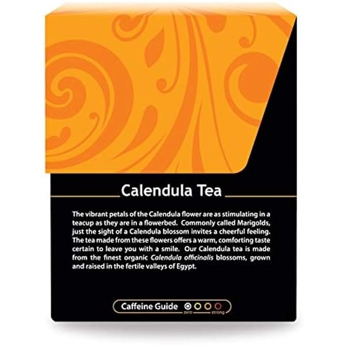 Buddha Teas Organic Calendula Flower Tea - OU Kosher, USDA Organic, CCOF, 18 Bleach-Free Tea Bags