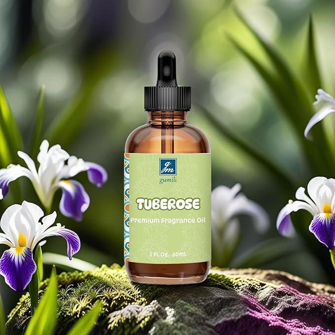 Tuberose Fragrance Oil 2 Oz, Natural Scent Oil for Home Essential Oils Diffuser, Candle Making, Soap Making, DIY Body Oils, Perfume, Body Mist, Spray - Floral Scent