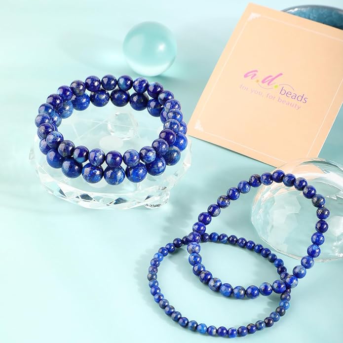AD Beads 4mm6mm8mm10mm Handmade Bracelet - Natural Gemstone for Peace and Tranquility - Meditation, Yoga, Healing and Energy Gift for Unisex