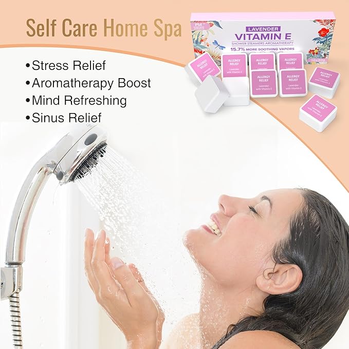 Body Restore Shower Steamers Aromatherapy 10 Pack - Shower Bombs Birthday Gifts for Women, Men, Mom, Stress Relief, Relaxation, Self Care, Spa Gifts for Women - Lavender
