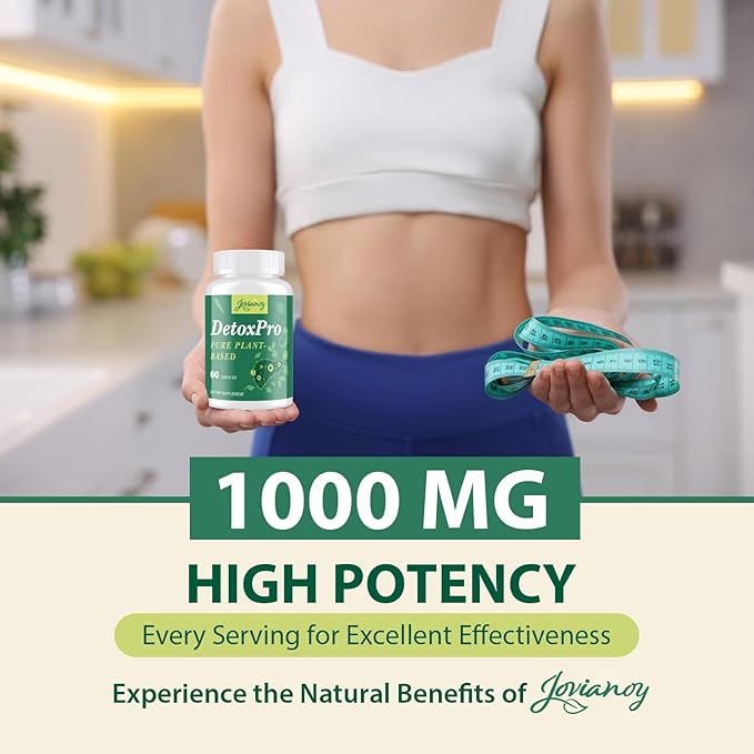 1000 MG Detox & Cleanse Capsules, 26-in-1 Plant-Based Formula, Liver & Colon Cleanse, Heavy Metal Detox for Women & Men, Natural Trace Binder, Antioxidant & Digestive Support, Vegan, 60 Counts