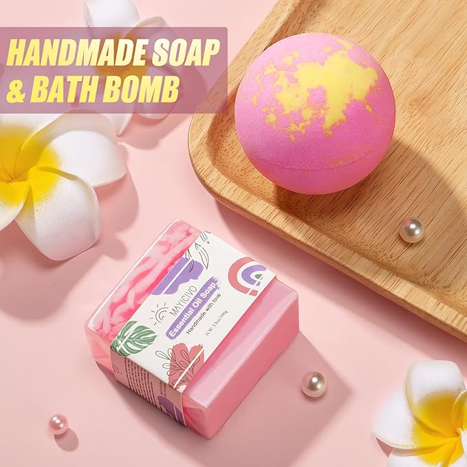 Birthday Gifts for Women Friendship, Self Care Gifts Inspirational Get Well Soon Gifts Basket, Relaxing Spa Gifts Care Package w/Blanket, Cute Mothers Day Gifts for Mom Her Women Friend Sister Wife