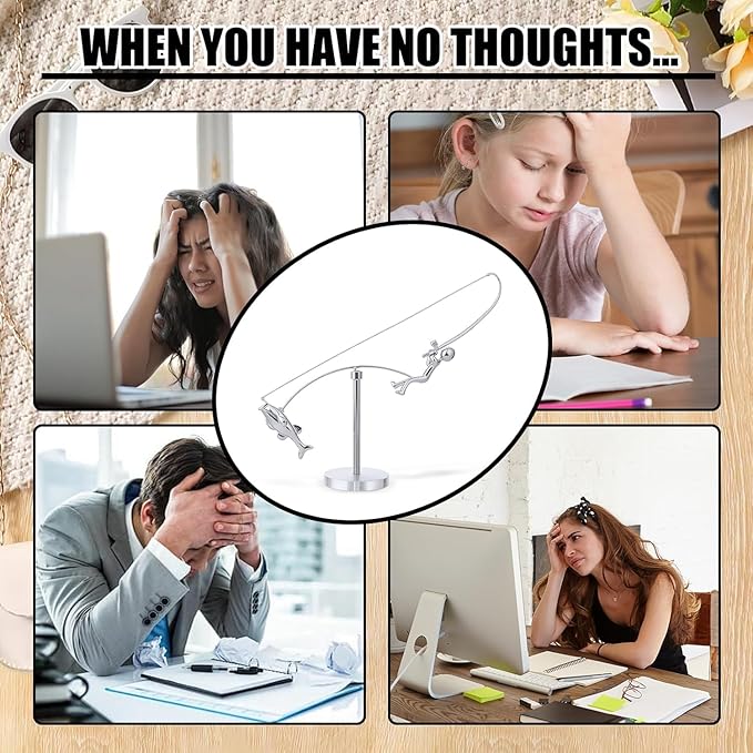 Kinetic Fishing Sculpture, Balance Art for Your Space, Fisherman Balancing Sculpture, Home Office Decor, Gifts for Fishing Lovers