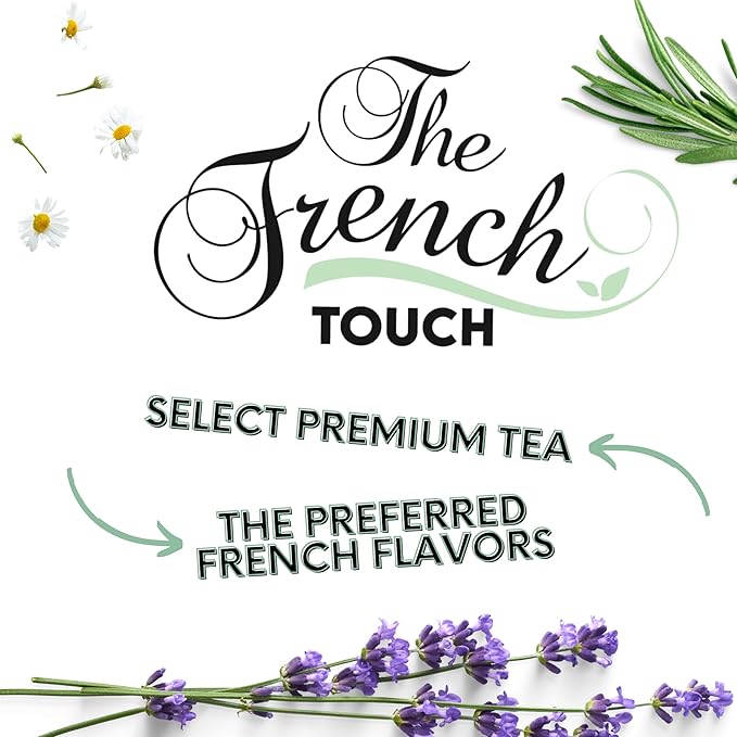 The French Touch Chamomile Tea ORGANIC | 1.5g x 30 Pyramid Bags |100% Certified USDA Organic | Plant based tea bags | Select Premium Tea | Whole Flower (Chamomile) | Caffeine-free