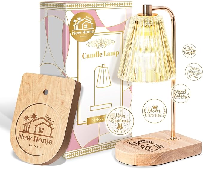 Marycele House Warming Gifts New Home, Candle Warmer Lamp Housewarming Gifts for Couples Women Friends, Wax Melt Warmer Lamp, Unique Gift Ideas for Home Living Room Decor