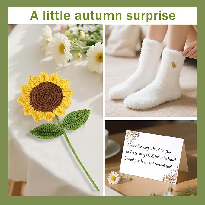 Thinking Of You Gifts For Women, Comfort Gifts, Get Well Soon Gift Baskets For Women, Sunflower Set, Self Care Package, Condolences Gift Basket For Loss, Feel Better, Relaxation, Sympathy, Chemo