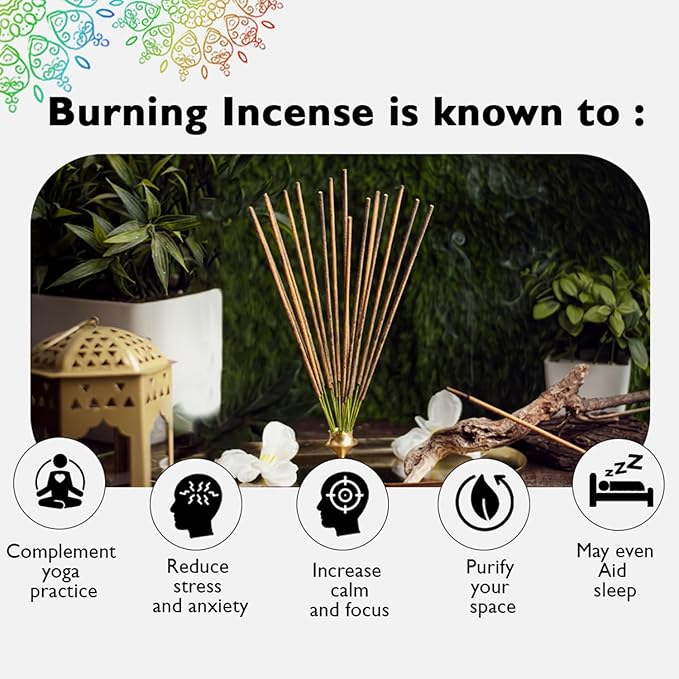 Simply Vedic Premium Incense Sticks Set of 5 Elements Earth, Water, Air, Fire, Space 2 Celestial Bodies Sun & Moon| 140 Natural Agarbatti with Burner| for Home Pooja, Meditation, Yoga, Aromatherapy
