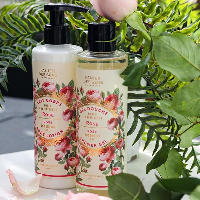 Panier des Sens β Rose Hand & Body Lotion for Dry Skin - Hydrating Body Cream for Women - Nourishing Fluid Body Moisturizer Shea Butter & Olive Oil - 97% Natural Ingredients Body Care - 8.45 Floz