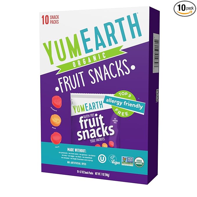 YumEarth Organic Fruit Snacks Box, 0.7 Ounce (Pack of 10)
