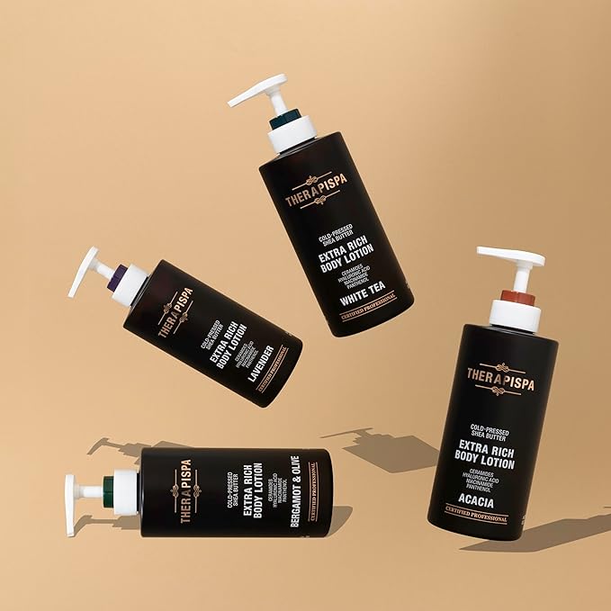 THERAPISPA Scented Body Lotion for Women – Deep Hydration Moisturizer with Shea Butter, Ceramides & Panthenol for Dry Skin – Loved by All Genders (Acacia, 17.0 fl oz)