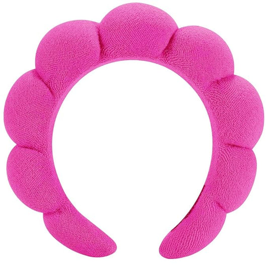 Spa Headbands: Makeup & Face Wash Headbands for Skincare, Masks, and Treatments - Terry Cloth, Puffy Design