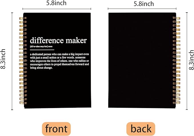 Inspirational Spiral Notebook,Inspirational Journal,Inspirational Journal for Women Men Writing,Grit Spiral Notebook 8.3×5.5 Inch