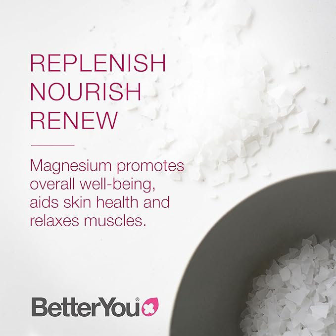 BetterYou Magnesium Relax Bath Flakes - Body Recovery Bath Salts with Magnesium - For Skin Health & Sore Muscle Relief - With Essential Oils - 1.6 lb