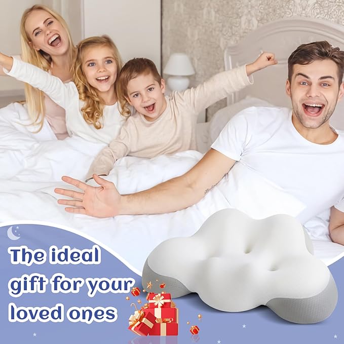 Cervical Pillow for Neck and Shoulder, Ergonomic Side Sleeper Pillow for Neck Support, Contour Memory Foam Pillows for Side Back & Stomach Sleepers with Cooling Pillowcase