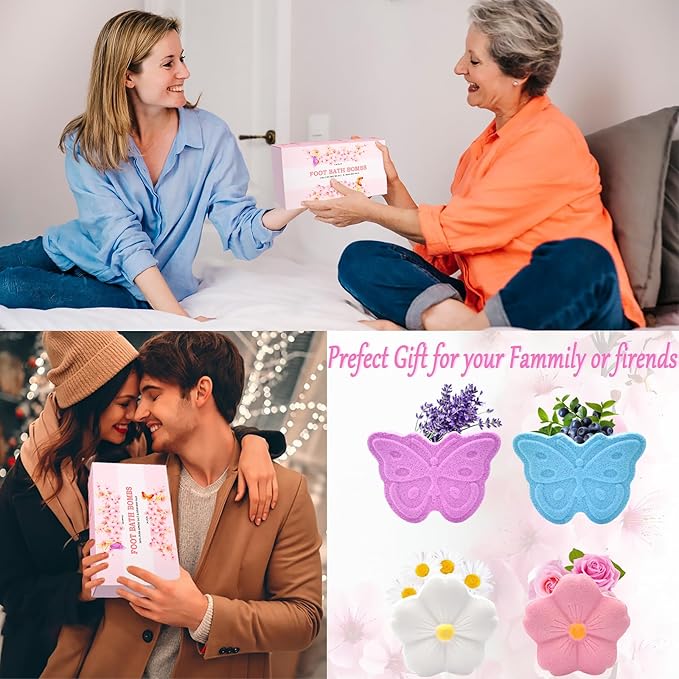 Bath Foot Bombs, 16 Pack Foot Soak with Bath Salt and Tea Tree Oil. Organic Natural Handmade Aroma Pure Essential Oil Bubble Foot Balls for Foot Callus, Dry Cracked, Stubborn Foot Odor Scent.