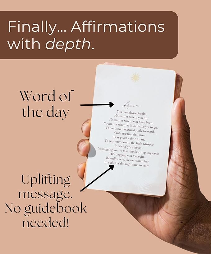 THE MINDFUL COLLECTIVE Positive Affirmation Cards for Women - 36 Daily Affirmations for Women. Motivational Mindfulness Cards, Inspirational Self Care Spiritual Gifts for Astrology, Zodiac