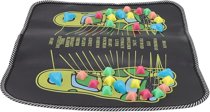 TOPINCN Foot Massage Mat, Massage Tools Foot Massagers Pain Relief Simulation Pebble Reflexology Walking Stone Cushion Suitable for Health Care (35 * 35cm)