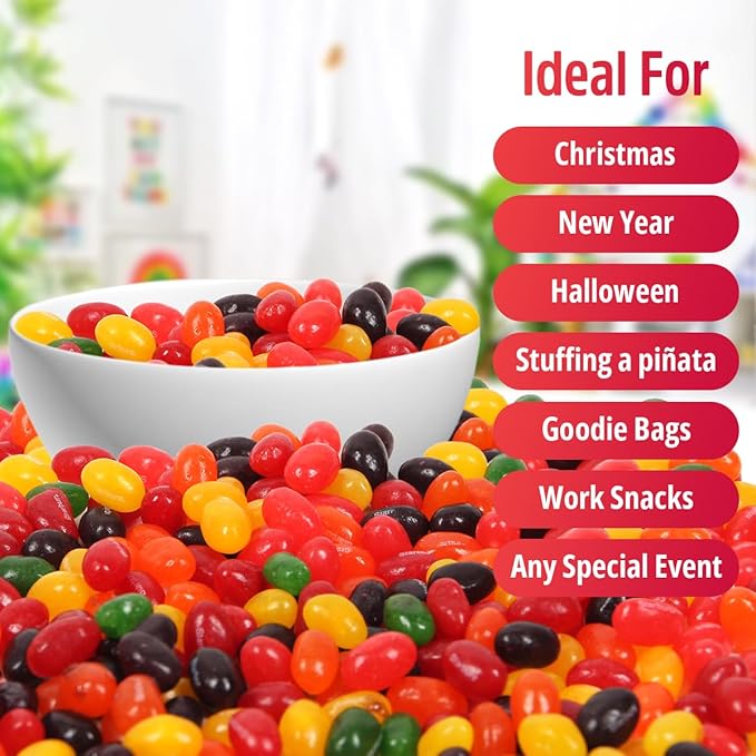 Jelly Beans Candies Smiling Sweets for Kids - Delicious Original Jellybeans Treat Great for Party Favors, Movie - All of the Favorite Flavors in Each Bag, 2 Pack