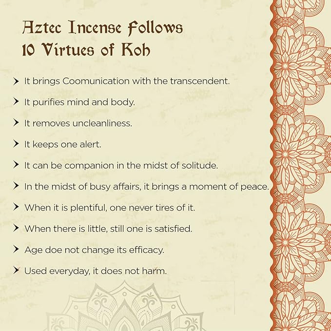 Soul Sticks Aztec Cinnamon Resin Incense Sticks, 90 Hrs Burn Time – 100% Natural, Hand-Rolled & Slow-Burning 6 Pcs| Artisan Blend for Yoga, Meditation, Relaxation, Aromatherapy (Sandalwood)