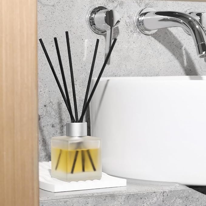 Reed Diffuser, Citrus & Orange Scented Oils Home Fragrance, 3.4fl oz(100ml) Long Lasting Fruity Air Freshener, Essential Oil for Bathroom Guest Room Decor (2 Pack)