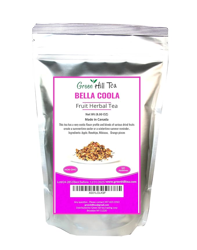 Bella Coola Iced Tea, Blend of Various Dried Caffeine Free Fruit and Herbs– 8 Oz Bag