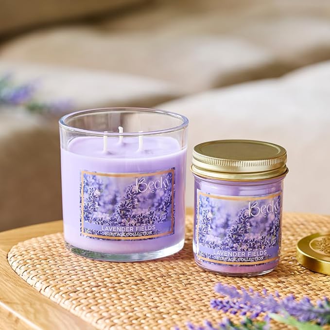 8oz Lavender Scented Candles for Home, 45 Hrs Soy Wax Candle for Stress Relief and Meditation House Aromatherapy Candle Gifts for Men and Women