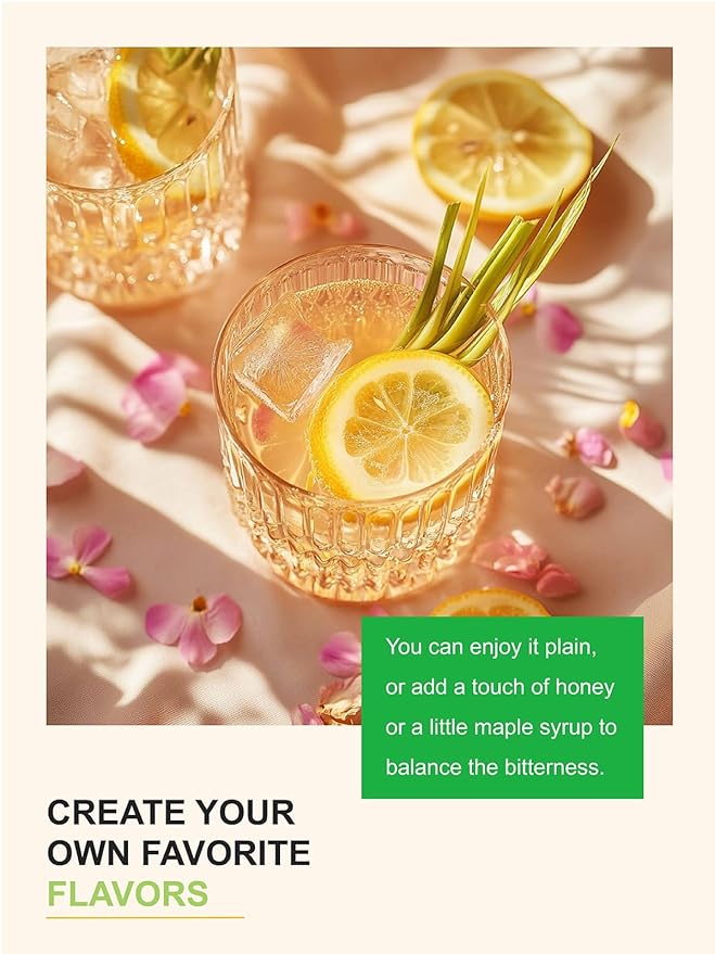 TeeLux Lemongrass Tea Bags, Pure & Natural Lemongrass Herbal Tea, Refreshing & Smooth Taste, Caffeine Free, 100 Count