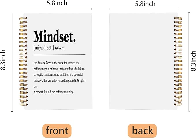 Inspirational Spiral Notebook,Inspirational Journal,Inspirational Journal for Women Men Writing,Grit Spiral Notebook 8.3×5.5 Inch