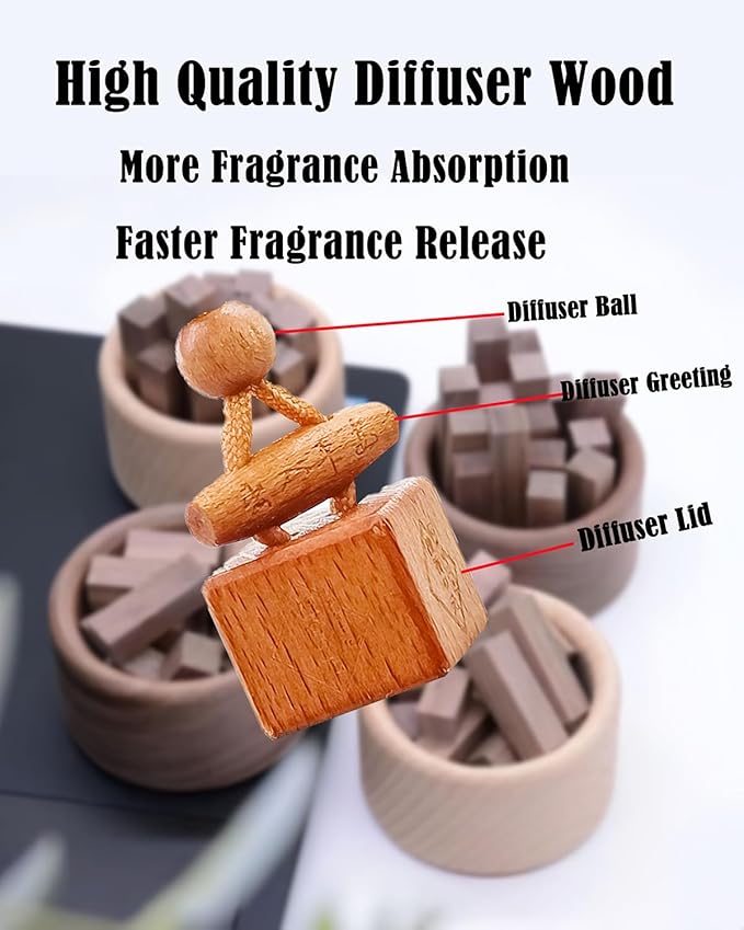 Car Air Freshener 8ml Nature Scents | 45-Days Long-Lasting Fragrance | Automotive Hanging Diffuser Bottles | Remove Auto Odor Fresh Air for Men Home Deodorizer (1pcs, Agarwood)