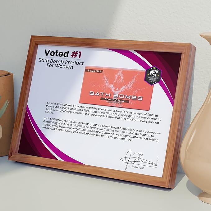 Bath Bombs for Women - Bath Bomb for Women Relaxing - Organic Bath Bombs with Feminine Scents for Her - 2.5 Oz Gift Set of 8 Scented All Natural