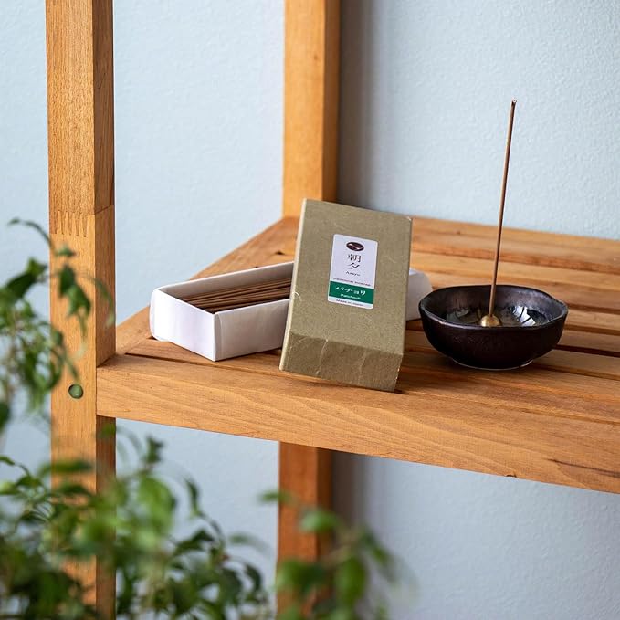 Asayu Japan Traditional Smoke Patchouli Incense Sticks Scent (40gr) for Evening Meditation, Relax or Yoga, Made in Japan - Patchouli