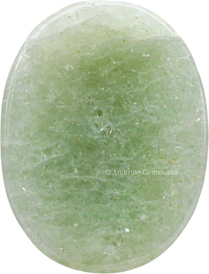 Amazing Gemstone Green Aventurine Worry Stone Crystals and Healing Stones - Worry Stones for Stress Relief Gifts - Piedra Crystal Fidget for Meditation - Unique Stocking Stuffers and Birthday Gifts