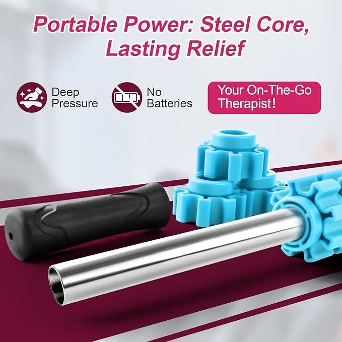 Massage Roller, Muscle Roller Stick, Therapy Roller Stick for Legs, Calf, Thigh, Lipo Roller for Relief Muscles, Deep Tissue Massage Rolling Pin for Trigger Points, Help Sore Muscle Recovery