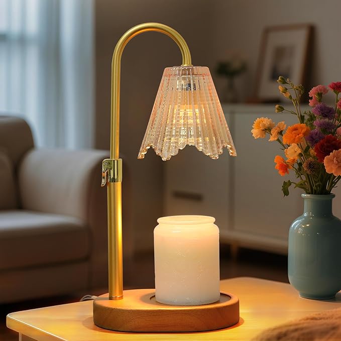 Candle Warmer Lamp with Timer Dimmer, Candle Lamp Warmer Height Adjustable, Birthday Gifts for Women Mom, Housewarming Gifts New Home Decor