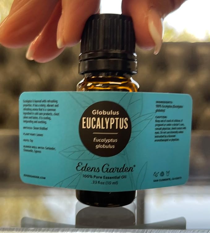 Edens Garden Eucalyptus - Globulus Essential Oil- 100% Pure Premium Grade, Undiluted, Natural, Therapeutic, Aromatherapy, The Best for Diffuser, Candle, Hair, Humidifiers 10 ml (.33 fl oz)