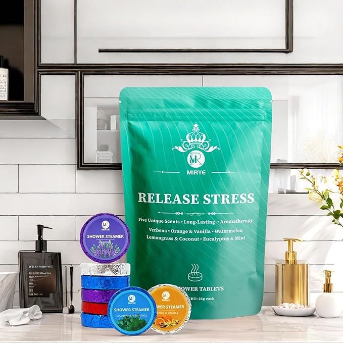 Shower Steamers Aromatherapy, 20-Pack Shower Bombs with Natural Essential Oils, Stress Relief Self Care Birthday Gifts for Women, Men, Mothers Day Gifts for Mom, Her, Travel Essentials