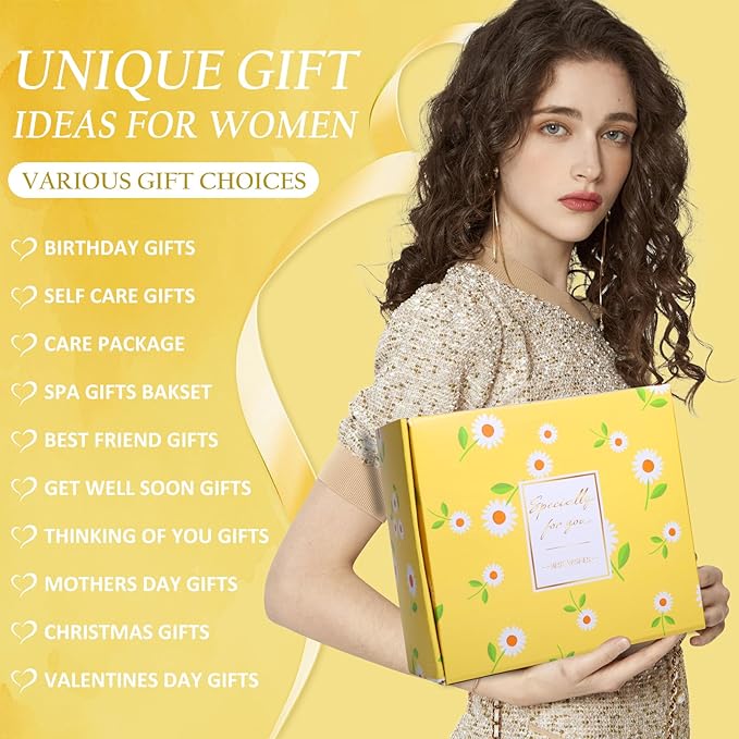 Birthday Gifts for Women Self Care Gifts Get Well Soon Gifts, Rose Relaxing Spa Gifts Basket Care Package, Luxury Flannel Blanket, Thanksgiving Christmas Gifts for Mom Her Grandma Friend Sister Wife