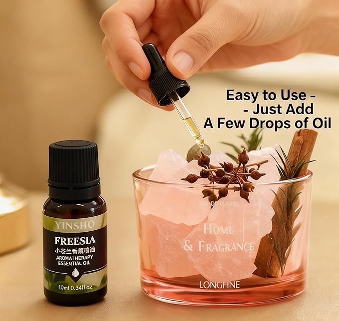 Stone Essential Oil Diffuser Set | Non Electric, Cordless & Waterless Passive Aromatherapy Diffuser with Creative Cup & Mini Plant | for Home, Office Desk, Meditation & Relaxation in Pink