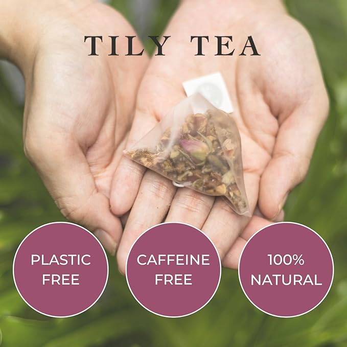 Tily Tea Deep Cleanse Herbal Tea - Natural Detox Tea for Gut Health - Caffeine Free - 10 Plastic-Free Tea Bags