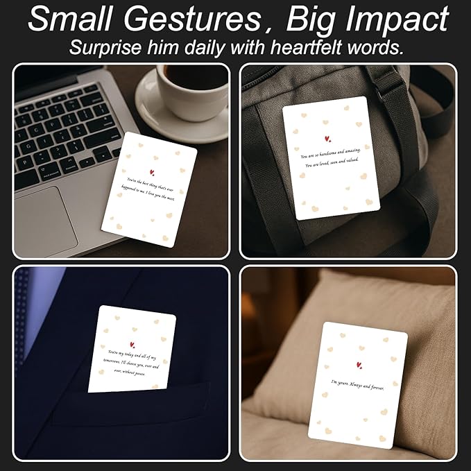 XKDOUS Affirmation Cards for My Man – Positive Anniversary Birthday Gifts for Him Boyfriend Husband – Romantic Inspirational Gift Ideas for Men, Date Night, Valentines Day, Christmas, Fathers Day