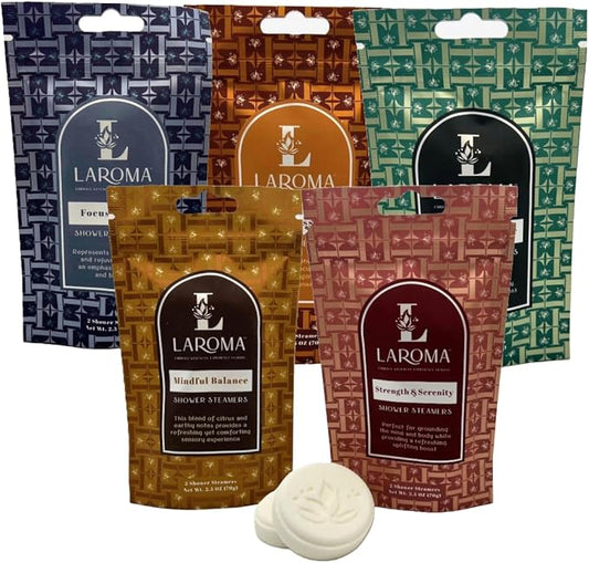 Laroma Shower Steamers, Hand-Crafted in The USA, 5 Pack Combo, 10 Steamers in 5 Unique Scents