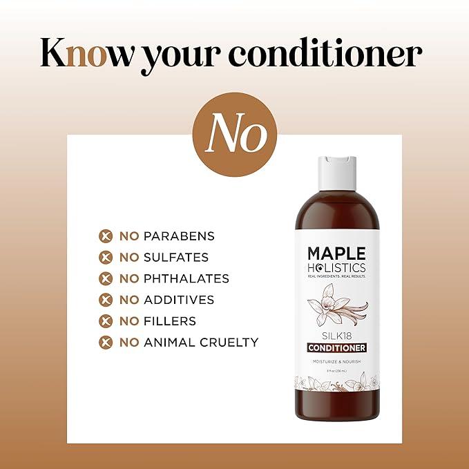 Silk Protein Conditioner for Damaged Hair - Ultra Moisturizing Conditioner for Dry Hair with Deeply Nourishing Shea Butter Argan Oil Green Tea & Aloe - Helps Define Curls & Control Frizz (8 Fl Oz)