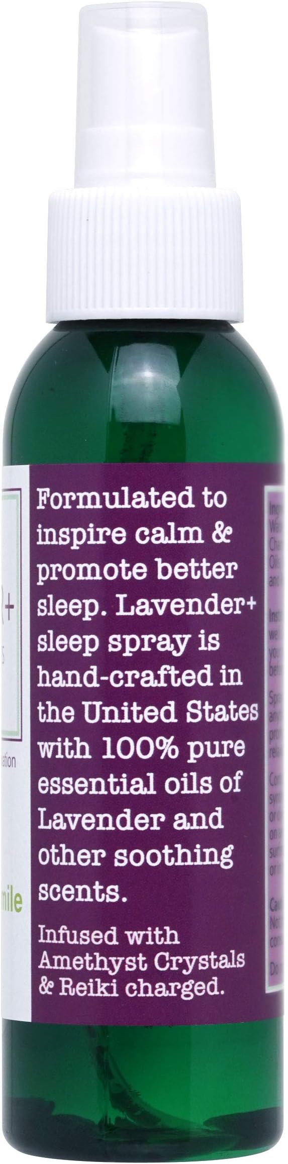 Lavender Sleep Spray for Pillows, Linens & Pajamas – Natural Calming Lavender & Vanilla Aromatherapy Mist with Amethyst & Reiki Energy. Deep Sleep + Bedtime Relaxation for Adults & Kids. 4 Ounce (2)