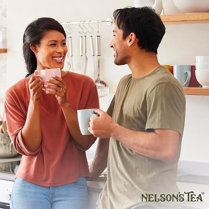 Nelson's Tea Dark Chocolate Cherry - Rich blend of Pu-erh Black Tea, Chocolate Chips, Wild Cherry Bark, Dried Cherries Herbal Loose Leaf Tea - 16oz