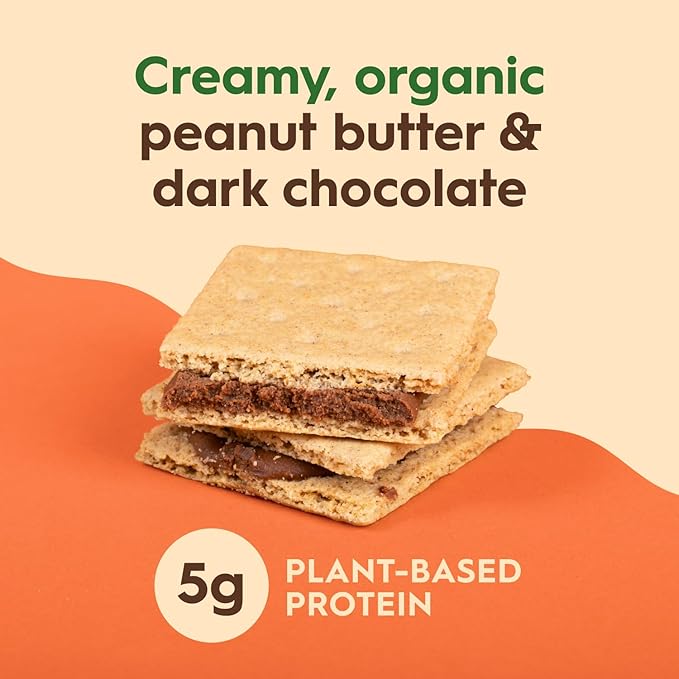 Once Again Chocolate Peanut Butter Graham Sandwiches - Organic, Gluten Free Graham Crackers with PB & Dark Chocolate Filling - Gluten Free Snacks for Kids & Adults - Dairy Free School Snacks, 12 Ct