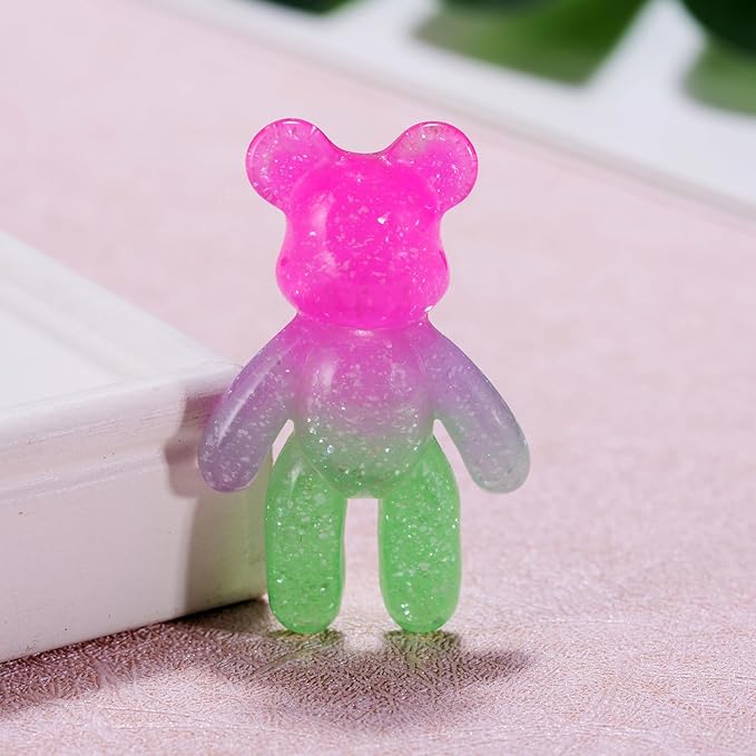 Pocket Bear Hug, Anxiety Gifts for Men Women, Mental Health Positivity Gift for Anxious Friend, Autism Fidget Gift, Stress Relief Gifts for Her, Back to School Reminder of Comfort, Pink Green