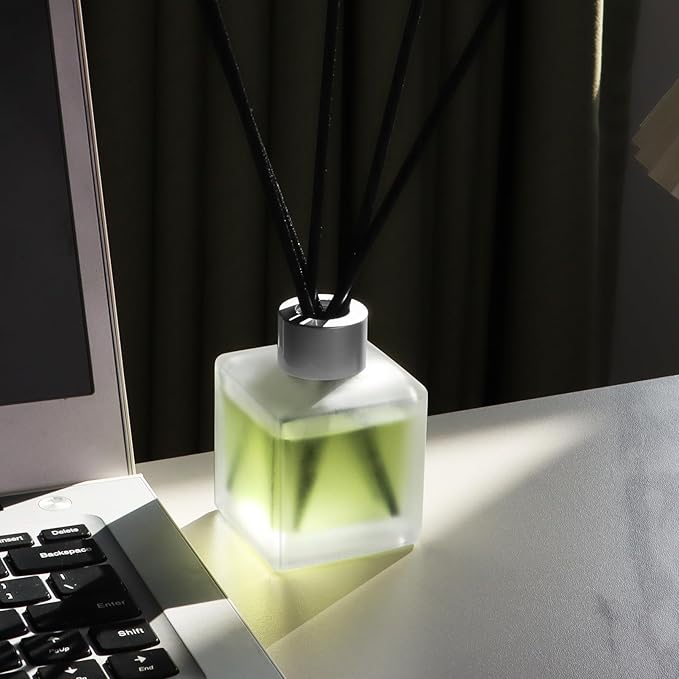 3-Pack Reed Diffuser Set, Linen/Citrus/Bamboo White Tea Scented Oil, Forest Aroma Essential Oils with Diffuser Sticks, Long Lasting Bathroom Air Freshener, Home Fragrance for Room Decor